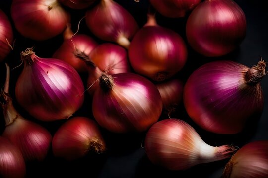 ﻿Macro photography is when you take really-close pictures of shallots that show a lot of detail. The pictures are typically taken in a dark room.. AI Generated