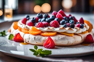 ﻿This text is about a delicious dessert called Pavlova and why it is unique or significant. There...