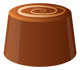 Chocolate amaretto candy. Gift box sweet icon