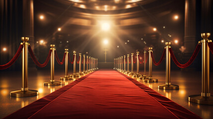red carpet on a black background