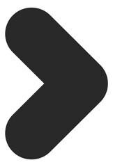 Round stroke arrowhead. Simple modern arrow symbol