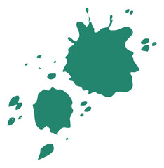 Green ink splash. Grunge texture paint spot