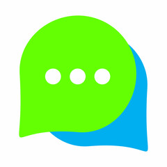 Chat Message Bubble Vector Icon Set. Communication icon. Speech bubble, dialogue. Set of web icons. Online communication. Conversations, SMS, Notifications, Group Chats. Chat icons in different styles