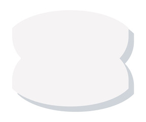 Blank paper tag. Decorative shape frame label