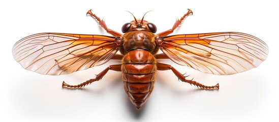 Cicada insect isolated on white background.  - obrazy, fototapety, plakaty