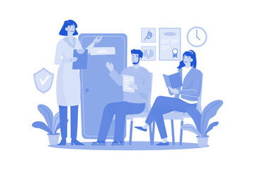 Everyone waiting in the lobby for an appointment