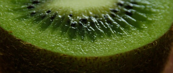 macro de la fruta del kiwi