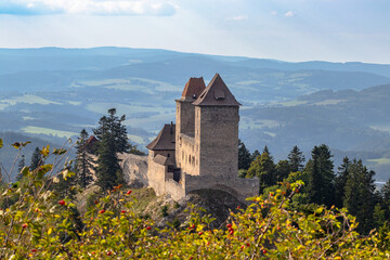 Ka&scaron;perk Castle, built by Charles IV in the beautiful &Scaron;umava surroundings.