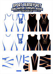 Sharps Curves Sports Jersey Design Sportswear Layout Template