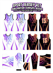 Liquify Curves Sports Jersey Design Sportswear Layout Template