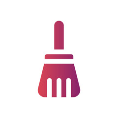 broom flat gradient icon