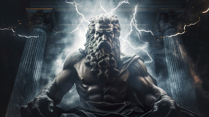 Ancient Greek God Zeus - obrazy, fototapety, plakaty