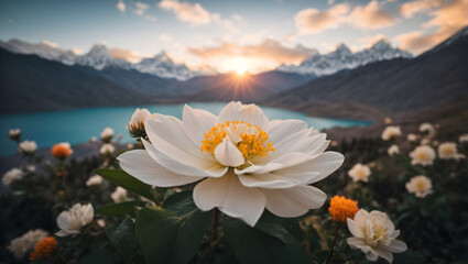 mountain white flower