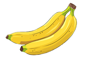 bananas isolated on white