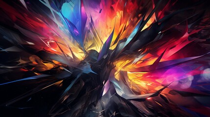 Abstract Background Concept Of Prismatic Symphony