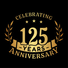 Obraz premium 125th anniversary celebration design template. 125 years vector and illustration.