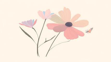 Flower in watercolor style. Hand drawn illustration. Generative AI	