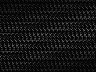 Black metal texture steel background. Perforated metal sheet.