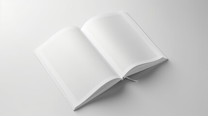 A high-quality mockup of a book cover isolated on white background top view.