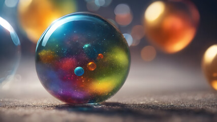 Background with bubbles, Advertisement molecule background, Water drops on a blue background, Science molecule background, Cosmetic Essence Liquid bubble Molecule inside Liquid Bubble.