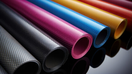 Carbon fiber composite raw material. Texture panorama of Color carbon fiber. - obrazy, fototapety, plakaty