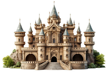 Obraz premium 3d model Castle isolate on white background 
