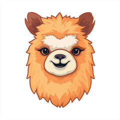 Alpaca Cute Funny Cartoon Kawaii Clipart Colorful Watercolor Animal Pet Sticker Illustration