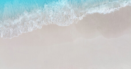 Fototapeta na wymiar Beach Wave water in the Tropical summer beach with sandy beach background