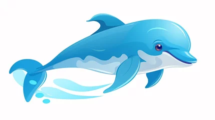 Foto op Canvas Playful Baby Dolphin Vector © Kaan