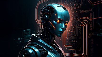 AI robots, technology that is about to change the world. AI generated - 658592167