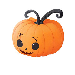 halloween pumpkin isolated on white,ai generative 