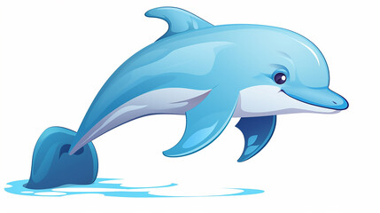 Naklejka premium Joyful Dolphin Graphic