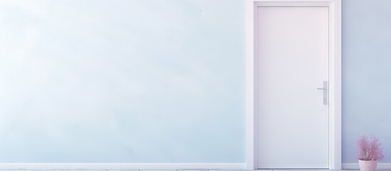 White painted door or walls and box isolated pastel background Copy space