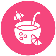 Coconut Water Vector Icon Design Illustration