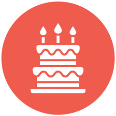 Cake Vector Icon Design Illustration