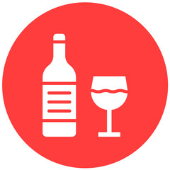Alcoholic Drink Vector Icon Design Illustration
