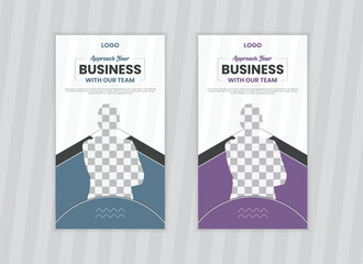 Vector creative business webinar or facebook and instagram story template