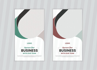 Vector creative business webinar or facebook and instagram story template