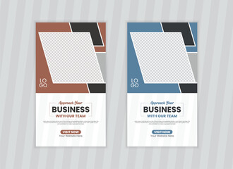 Vector creative business webinar or facebook and instagram story template