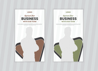 Vector creative business webinar or facebook and instagram story template