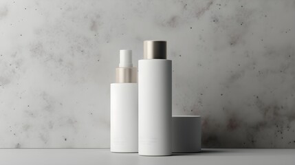 Skincare Beauty Product cosmetics bottles and tubes, healthy cosmetology, spa treatment concept, copy space.