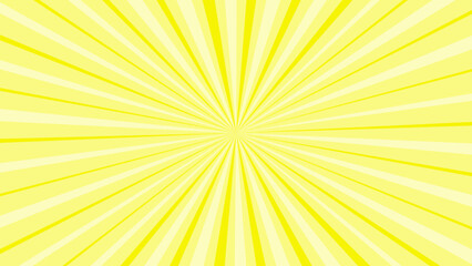 Yellow sunburst background with rays