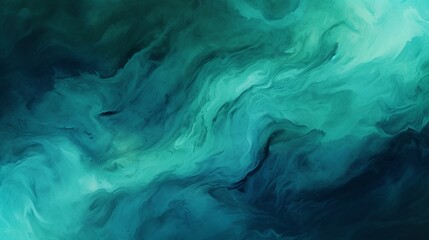 Abstract art teal blue green gradient paint background with liquid fluid grunge texture