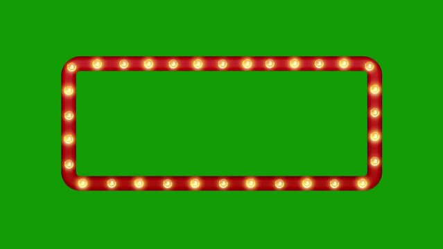 Marquee light board retro neon sign. Abstract banner or signboard. Modern frame background. Light board disco party title. Concept of jackpot winner or casino logo for text with empty copy space