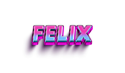 Felix Colorful 3d Abstract Text name