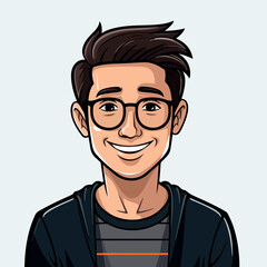 Geek Boy Vector illustration