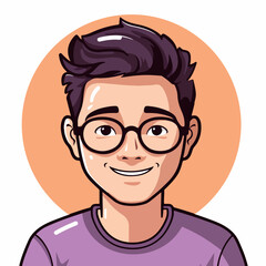 Geek Boy Vector illustration
