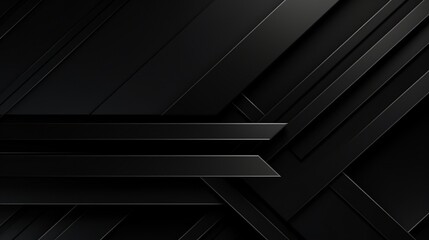 Black abstract tech geometric modern background. Vector design