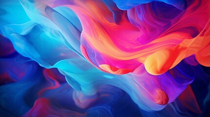 Color In Motion series. Abstract design made of liquid paint pattern on the subject of design, creativity and imagination to use as wallpaper for screens and devices - obrazy, fototapety, plakaty