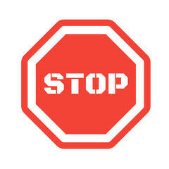 red octagon stop sign 